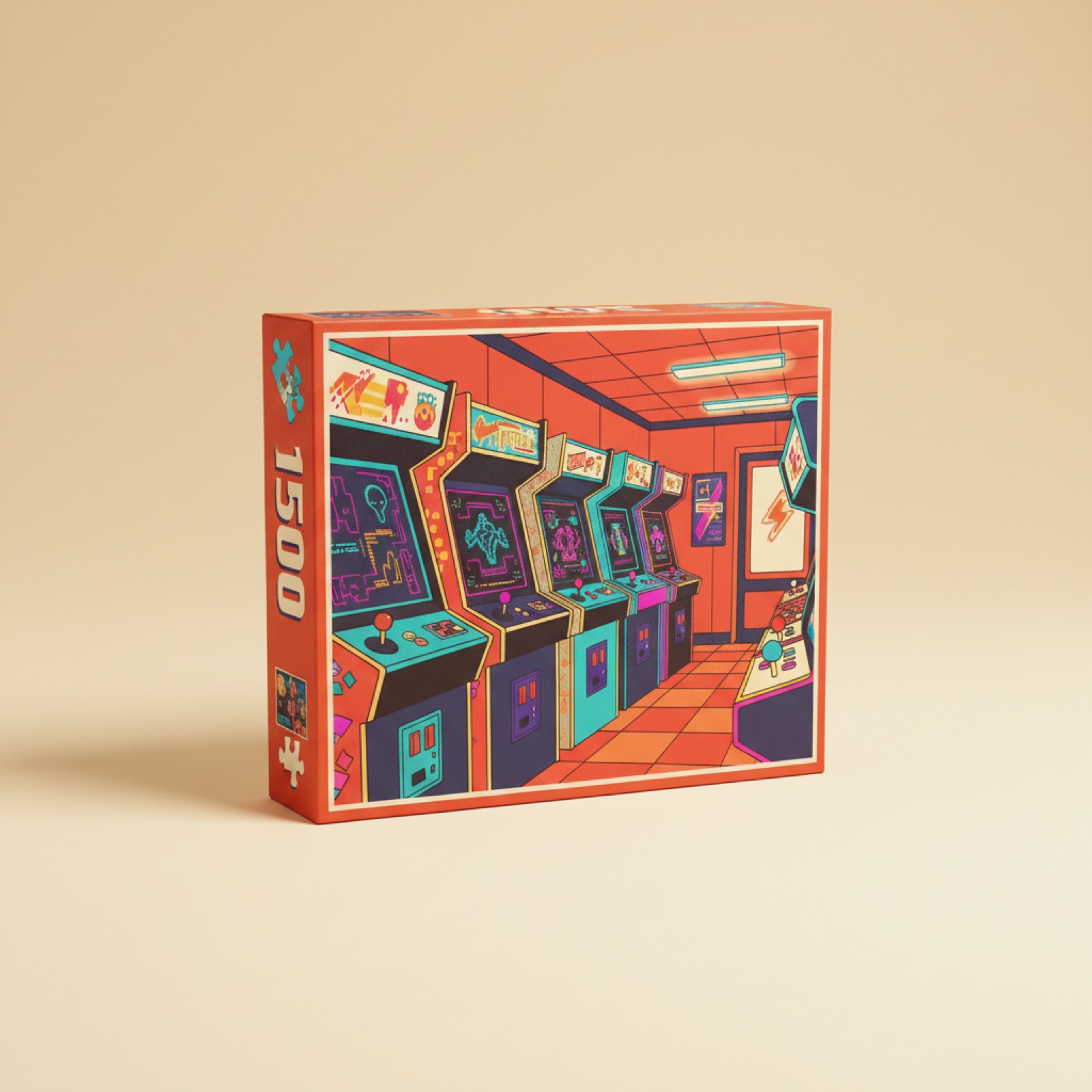 Puzzle 1500 pièces - salle d'arcade néon