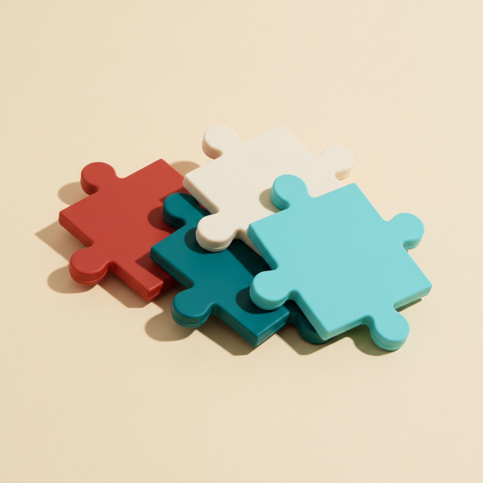 Sous-verres pièces de puzzle